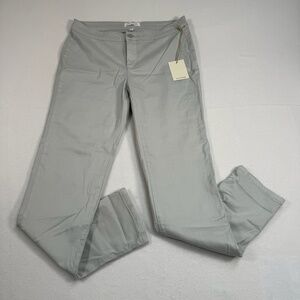 Lila Ryan Mid Rise Tapered Trouser Pant Womens Sz 4 Gray Violet Straight Leg NWT